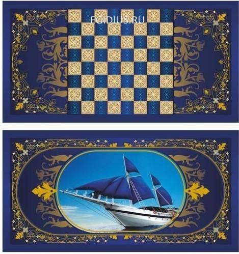 Нарды "Фрегат" в дер. коробе малые 31-1013 фото 1 — Egidius.ru