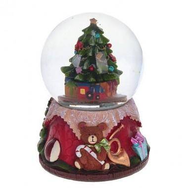 Снежный шар с автометелью, L11,5W11,5H15см 81-1178 — Egidius.ru