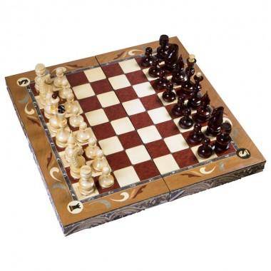 Настольная игра: Шахматы резные ручной работы &quot;С Гербом&quot; большие 4-1-139 — Egidius.ru