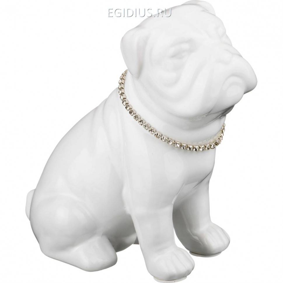 Копилка "собака белая с ошейником" высота=18 см. 332-476 фото 1 — Egidius.ru