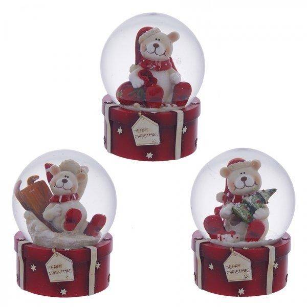 Фигурка декоративная в стеклянном шаре, 6,5х6,5х9см, 65мм, 3в 81-1241 фото 1 &mdash; Egidius.ru