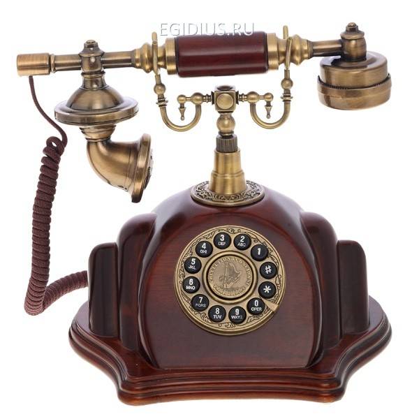 Ретро-телефон, L27 W19 H23,5 см 81-0014 фото 1 — Egidius.ru