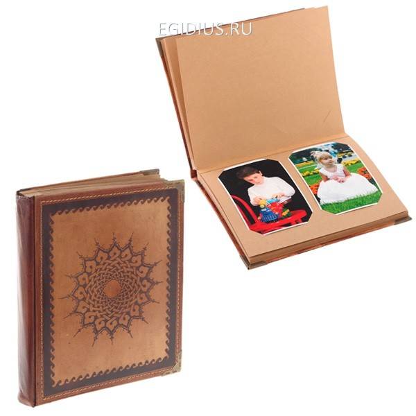 Фотоальбом "кожа" на 80 фотографий 10х15 см, 40 фотографий 13х18 см или 15х21 см, L20 W25 см 81-0144 фото 1 — Egidius.ru