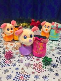 Музыкальная механическая копилка &quot;Мышка&quot; 12 см 281-302
