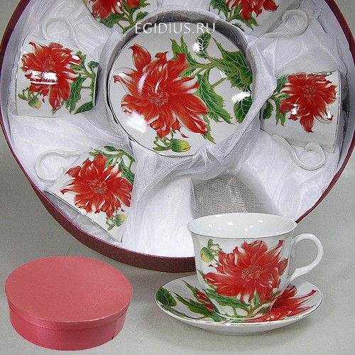 Набор чайный 12 пр. георгин 220 мл под.уп. 900-375 фото 1 — Egidius.ru
