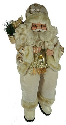 Игрушка новогодняя Санта Клаус цвет белый 41 см  150-740 фото 1 &mdash; Egidius.ru