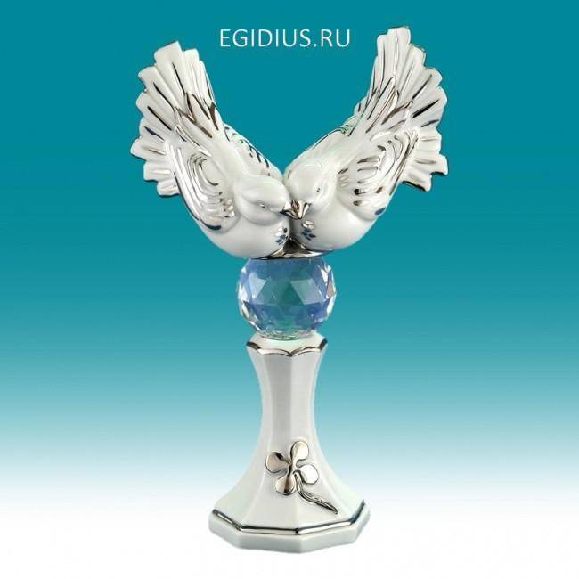 Голуби на подставке  h.15cm 705-003 фото 1 — Egidius.ru