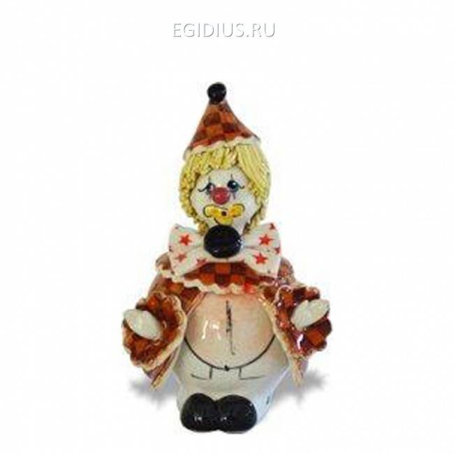 Клоун в красно-белом  h 8 см 705-222 фото 1 — Egidius.ru
