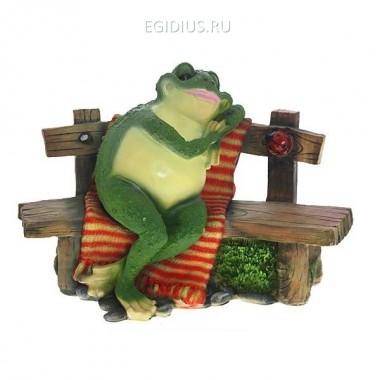 Фигура садовая Лягушка на лавке, L37 W23 H31 81-6060 — Egidius.ru