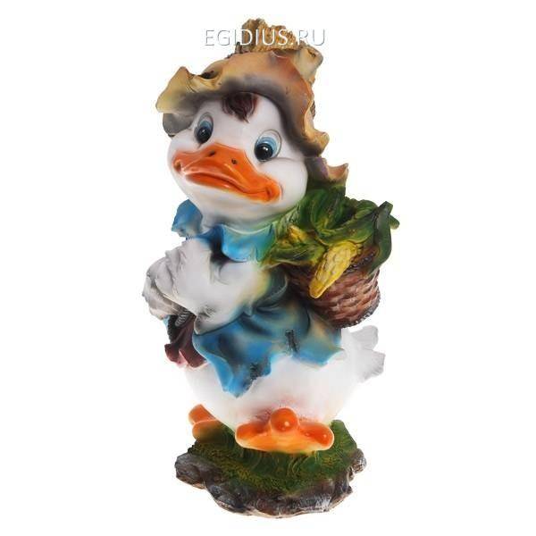 Фигура для сада и дачи Утка с кукурузой L23W22H46 см 81-6210 фото 1 — Egidius.ru