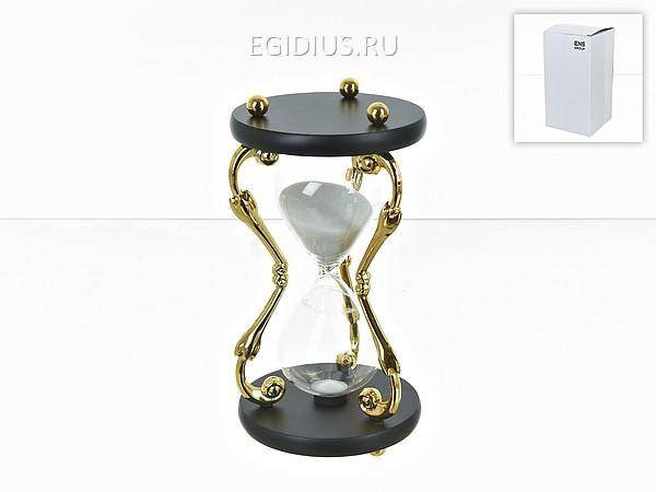 Часы песочные d=11см. h=21см. (на 30минут) (металл, стекло) (белая упаковка) 405-800 фото 1 — Egidius.ru