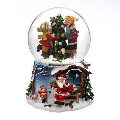 Шар снежный с авто снегом, L11,3W11,5H15,5см 81-1180 фото 1 &mdash; Egidius.ru