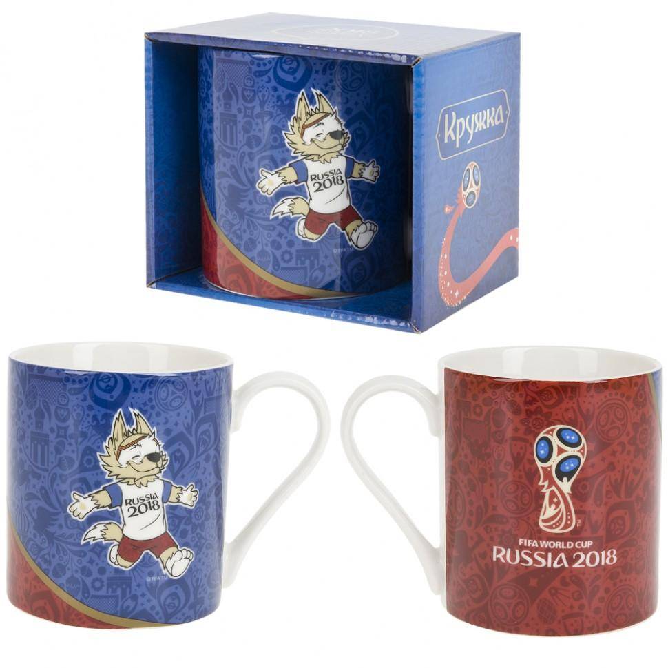 Кружка фарфоровая "Чемпионат Мира FIFA 2018" v=480мл.  406-243 фото 1 &mdash; Egidius.ru