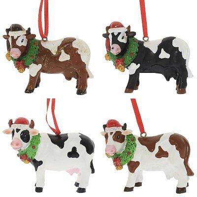 Украшение новогоднее "Коровка" L7 W2 H5 см , 4в. 82-1534 фото 1 &mdash; Egidius.ru