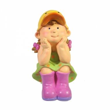 Фигура для дачи &quot;Девочка в кепке-уточке&quot; L14W12H19 81-6822 — Egidius.ru