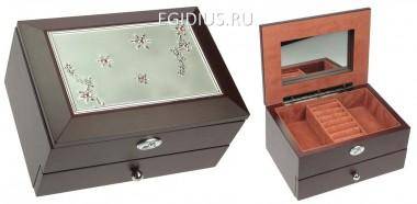 Шкатулка ювелирная Moretto 2-х ярусная 18*13*10см  110-204 — Egidius.ru