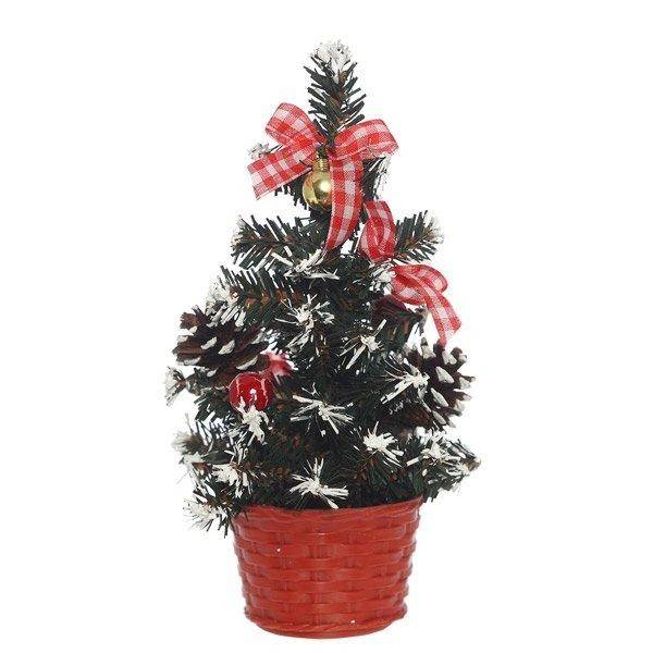 Ёлка декоративная с украшениями, H 20 см 80-0115 фото 1 — Egidius.ru