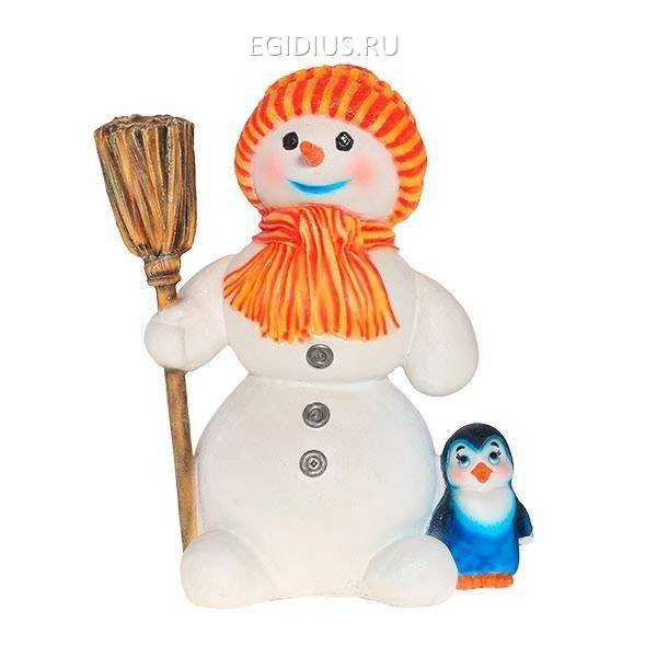 Фигура для сада и дачи Снеговик большой, L45W31H61 см 81-6111 фото 1 — Egidius.ru
