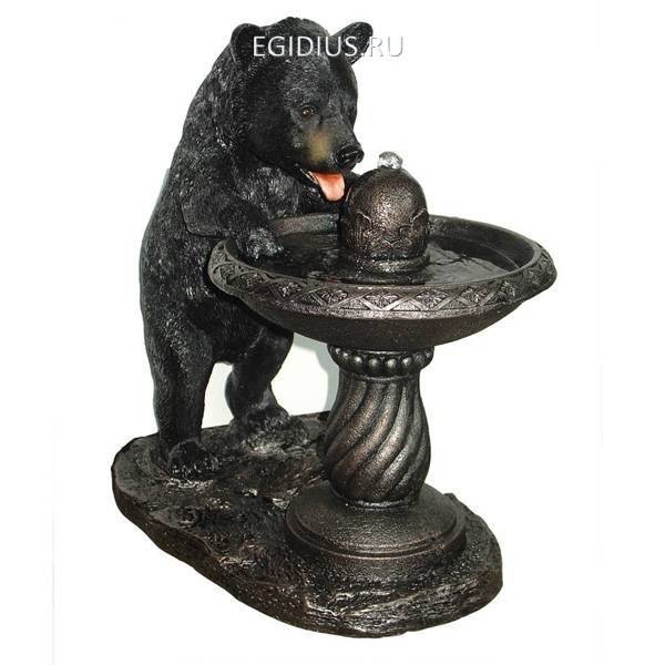 Фонтан Медведь, 50х30х50 см 81-2390 фото 1 &mdash; Egidius.ru