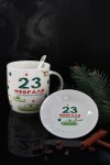 Подарочный чайный набор с 23 февраля, кружка, ложка, подставка под чайные пакетики 281-447 фото 4 — Egidius.ru