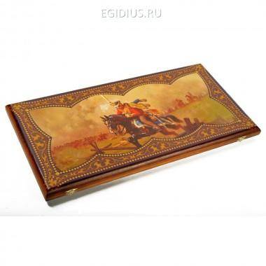 Нарды &quot;Гусарские&quot; в дер. коробе средние 31-1019 — Egidius.ru