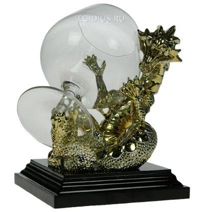 Коньячница с подогревом Дракон 18см 105-618 фото 1 &mdash; Egidius.ru