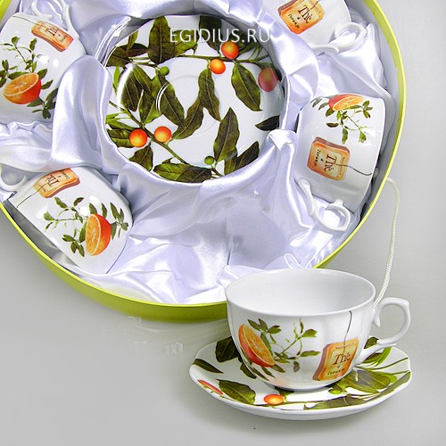 Набор чайный 12 пр. апельсин 225 мл под.уп. 900-379 фото 1 — Egidius.ru