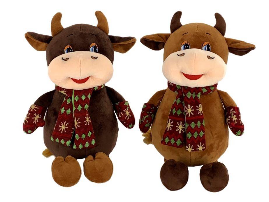 Упаковка для подарков Бык с  шарфом 1200гр 32/42см 2-1-140 фото 1 &mdash; Egidius.ru