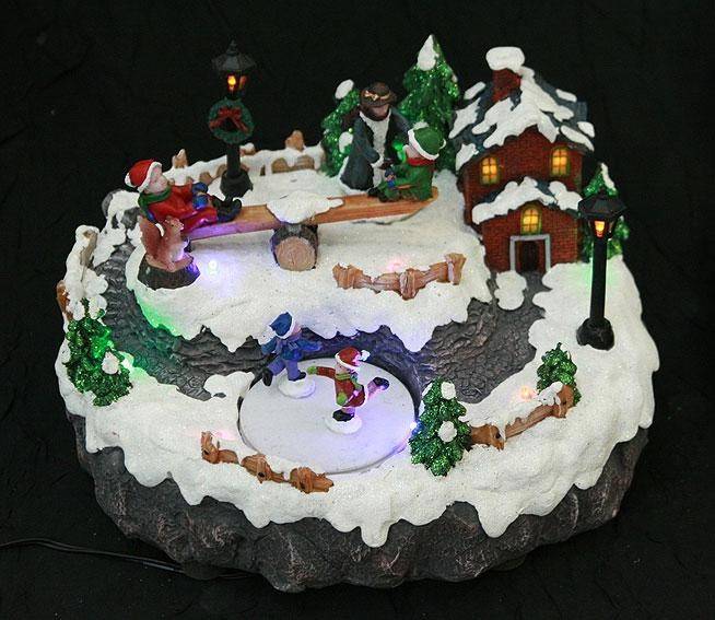 Новогодняя музык. композиция с подсветкой Ногодние гулянья 25*21*19 см 150-504 фото 1 &mdash; Egidius.ru