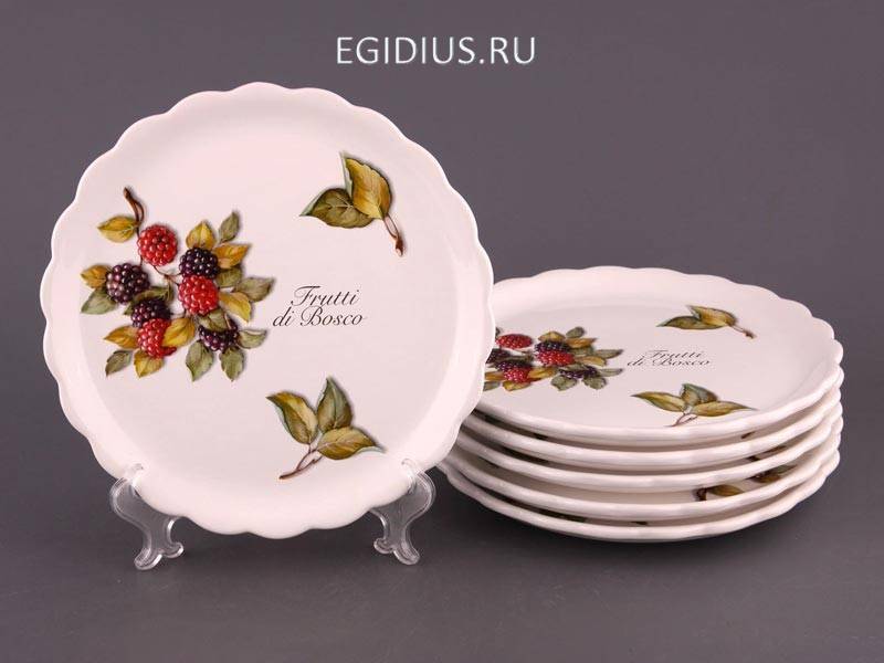 Набор тарелок из 6 шт."лесные ягоды" диаметр=26 см. 300-511 фото 1 &mdash; Egidius.ru