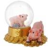Фигурка декоративная в стеклянном шаре "Свинка", L6,7 W5,3 H6,2см, 2в 82-0783 фото 2 — Egidius.ru