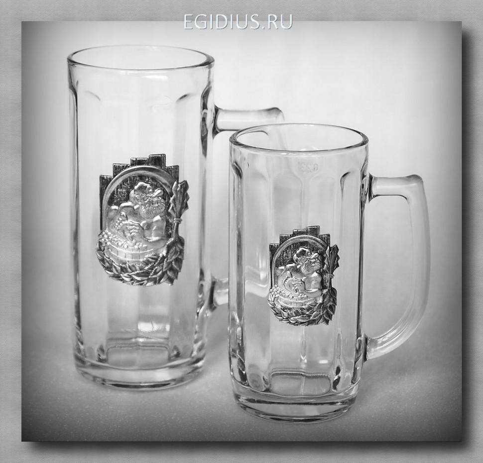 Пивные кружки 41254 "С легким паром" 300+500мл 1+1шт. 72-0035 фото 1 — Egidius.ru