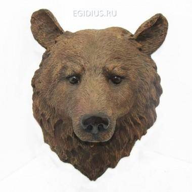 Садовая фигура из полистоуна Голова медведя, L34W23H42 81-6467 — Egidius.ru