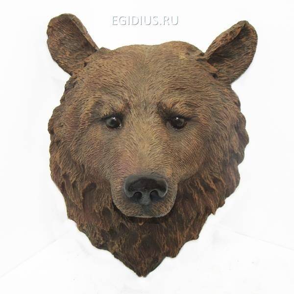 Садовая фигура из полистоуна Голова медведя, L34W23H42 81-6467 фото 1 — Egidius.ru