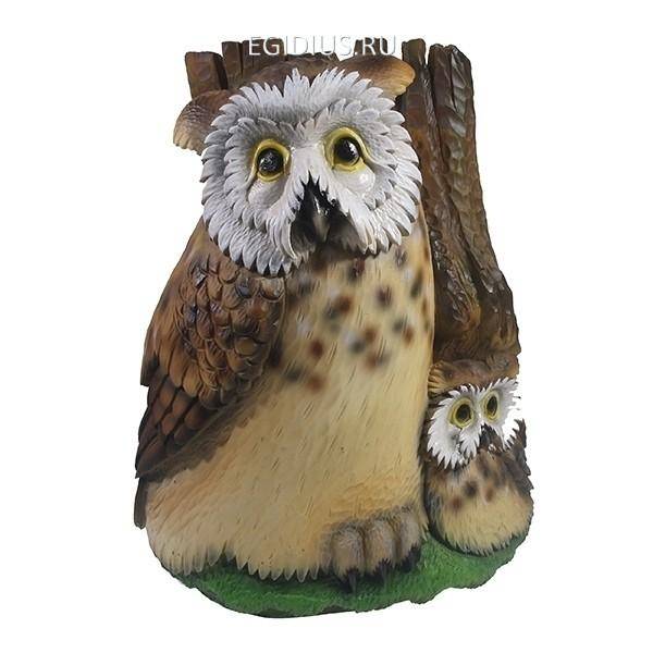 Фигурка декоративная "Сказочные совы", L24W20 Н27,5см 81-6627 фото 1 &mdash; Egidius.ru