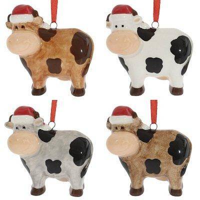 Украшение новогоднее "Коровка", H9 см, 4в. 82-1537 фото 1 &mdash; Egidius.ru