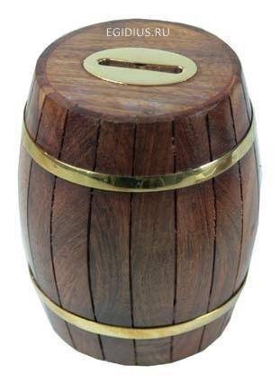 Сувенир: копилка &quot;Бочонок&quot; d=10см, 13см 104-120 — Egidius.ru