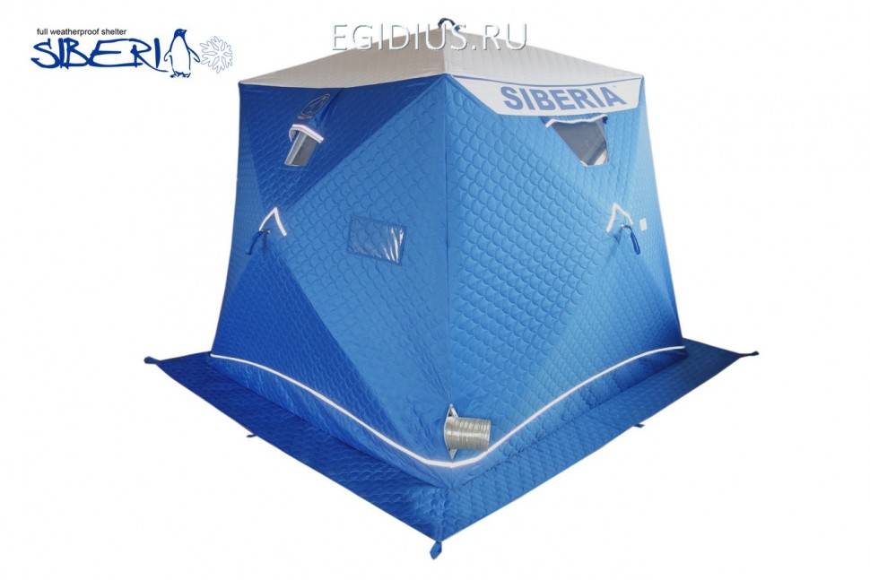 Палатка зимняя Пингвин Призма Премиум Сиберия (SIBERIA) (бело/синий) 11-0628 фото 1 &mdash; Egidius.ru