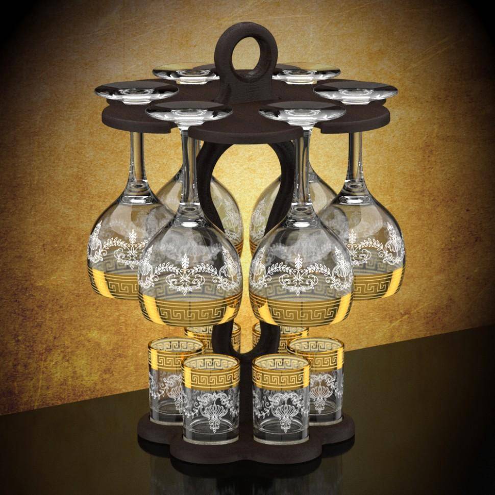 Мини-бар 12 предметов Изящный 411 Барокко (темный) 71-0074 фото 1 &mdash; Egidius.ru