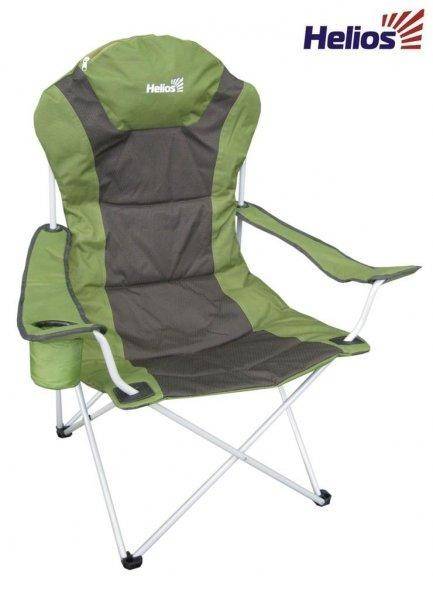 Кресло складное (T-750-99806H) Helios (пр-во ГК Тонар)  сер ромб (зеленый) рогожка 11-1068 фото 1 &mdash; Egidius.ru