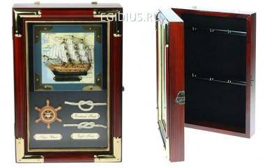 Коллаж-ключница Парусник 20*7*30см 104-071 — Egidius.ru