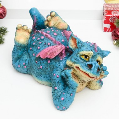 Копилка &quot;Дракончик мечтатель&quot; (синий) 13*28*17см 81-3259 — Egidius.ru