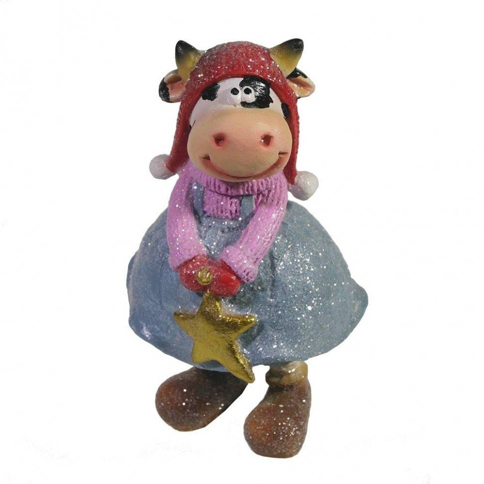 Фигура декоративная Снегурка со звездой L6W7H11 82-1793 фото 1 &mdash; Egidius.ru