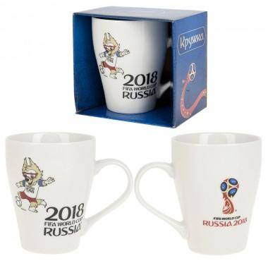 Кружка фарфоровая &quot;Чемпионат Мира FIFA 2018&quot; v=400мл.  406-224 — Egidius.ru
