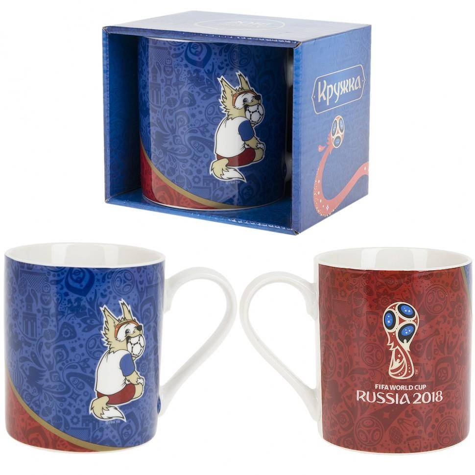 Кружка фарфоровая "Чемпионат Мира FIFA 2018" v=480мл.  406-244 фото 1 &mdash; Egidius.ru