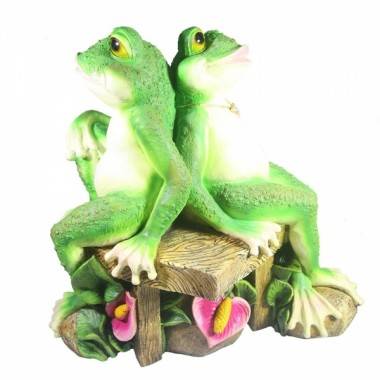 Садовая фигура &quot;Две лягушки на лавке&quot;, L18W39H37 см 81-6827 — Egidius.ru