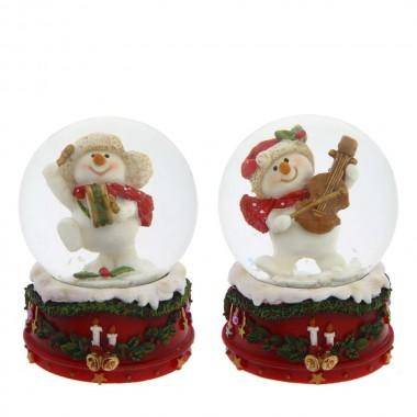 Стеклянный шар со снегом &quot;Снеговик&quot; D4,5 см, L4,5 W4.8 H6.3 см, 2в. 80-0954 — Egidius.ru