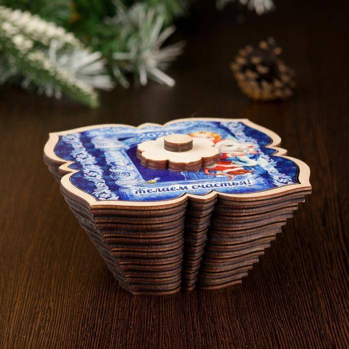 Сахарница «Снегурочка с мышкой», желаем счастья, 12,5х12,5х7 см, 330 мл 813-262 фото 1 — Egidius.ru