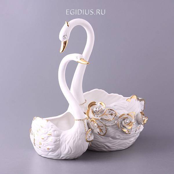 Статуэтка "пара лебедей" высота=42 см.длина=42 см. 320-767 фото 1 &mdash; Egidius.ru