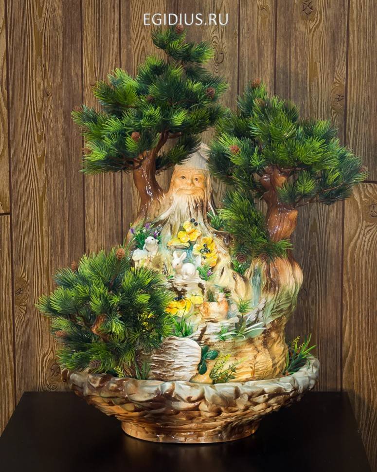 Настольный фонтан «Лесной сторож (настольный)» 540-035 фото 1 &mdash; Egidius.ru